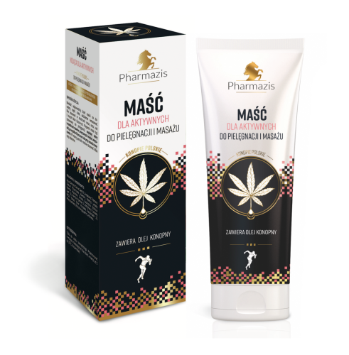 Maść kojąca do pielęgnacji i masażu - DLA AKTYWNYCH - PHARMAZIS - konopie polskie - 222ml