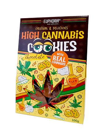 Ciastka konopne - EUPHORIA High Cannabis Choco 100g